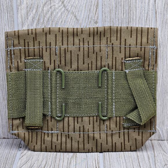 East German Raindrop Camo Canvas Triple Grenade Pouch Military DDR NVA Brown - Picture 5 of 5
